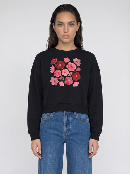 Vintage Washed Cropped Sweatshirt