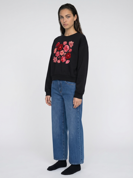 Vintage Washed Cropped Sweatshirt