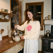 Nostalgic Yellow Vintage Washed Cropped Sweatshirt