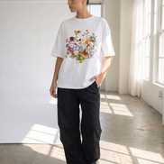 Nostalgic Florals Boxy Tee White