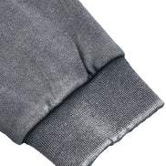 Nostalgic Snow Washed Raw Edge Cropped Sweatshirt